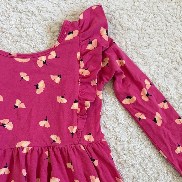 Tea Collection Ruffle Shoulder Ballet Dress in Gingko Pattern - Picture 3 of 9